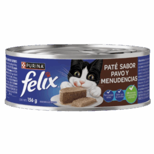 Lata Felix pate con sabor a Pavo y Menudencias para gatos, domicilio en Bogotá.